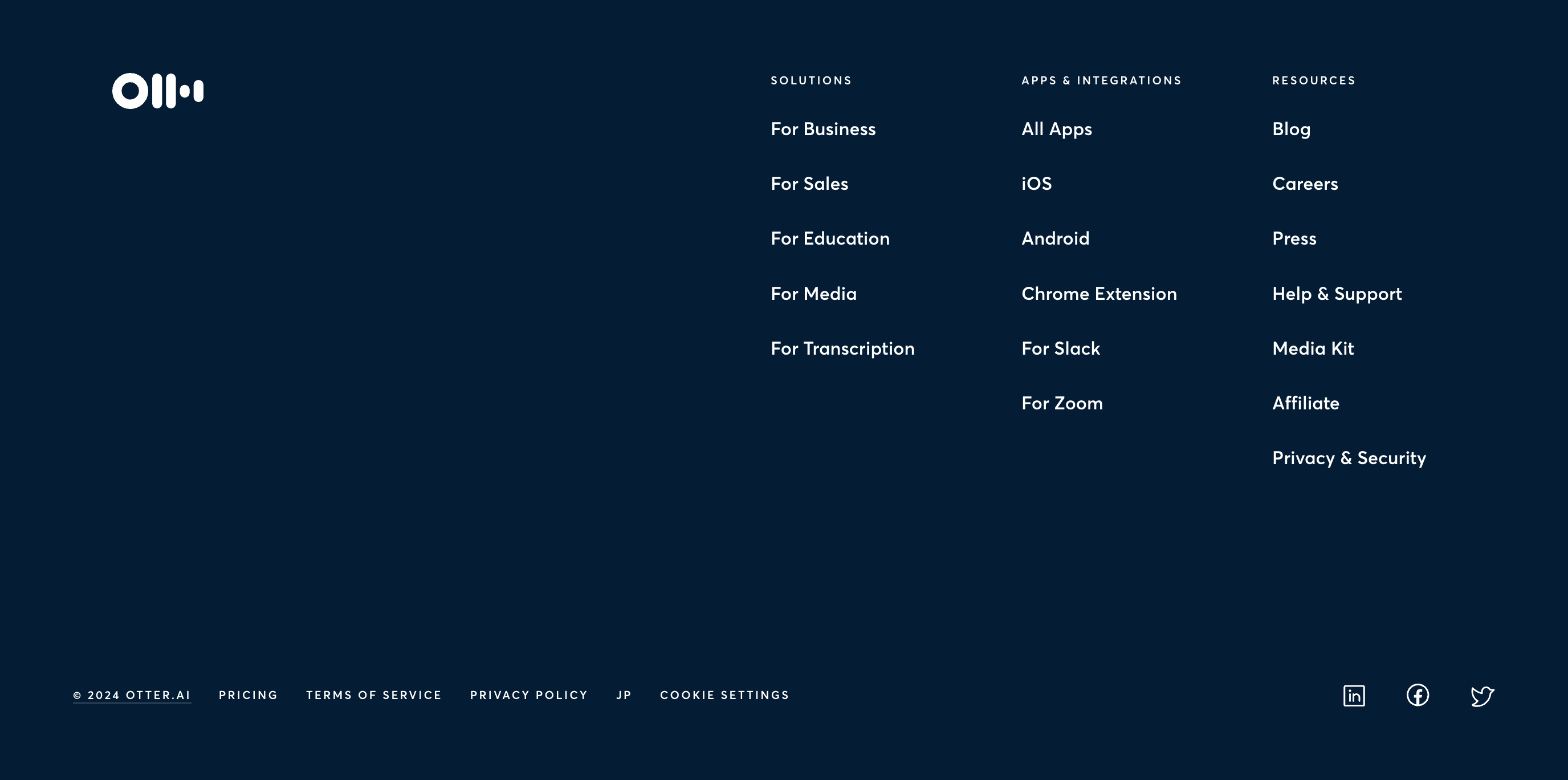 Otter FooterUI component example