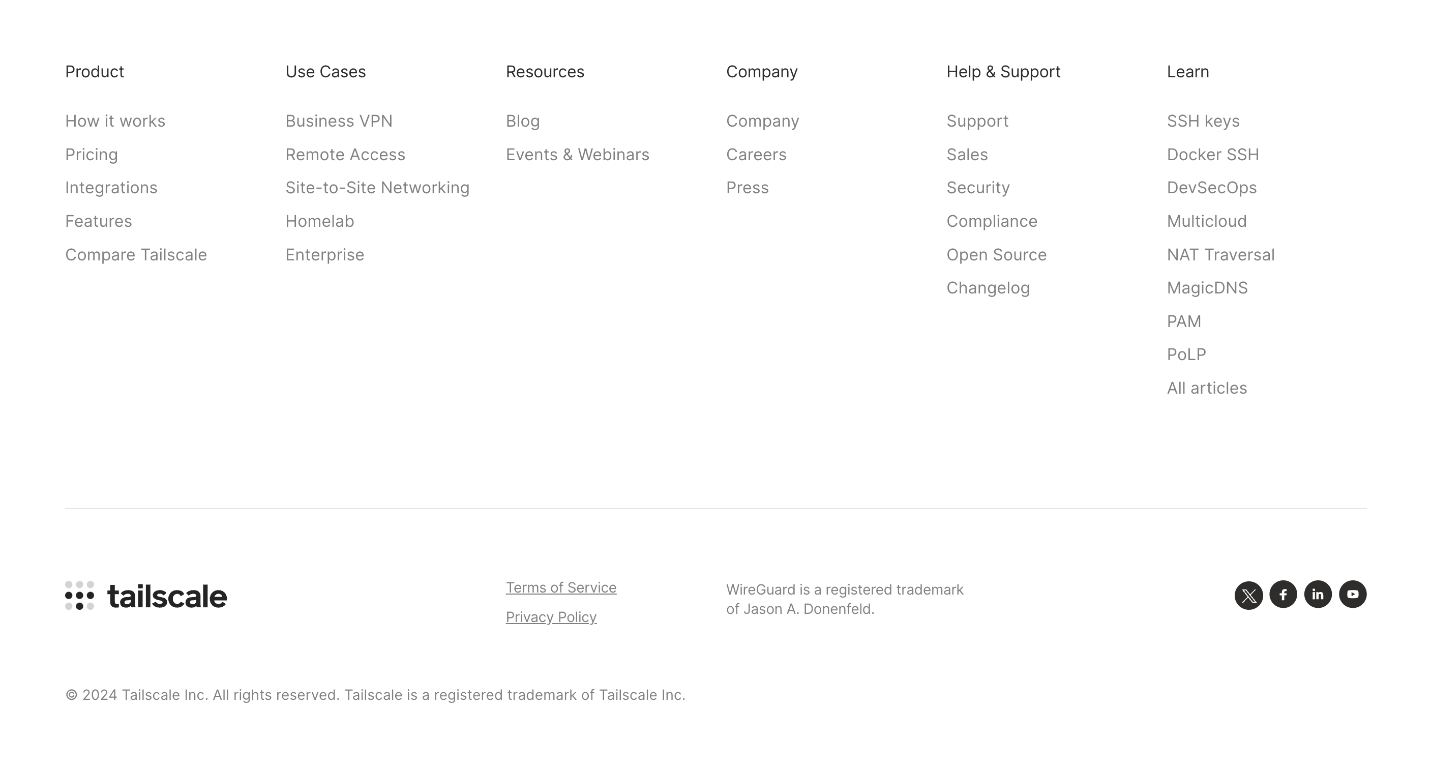Tailscale FooterUI component example