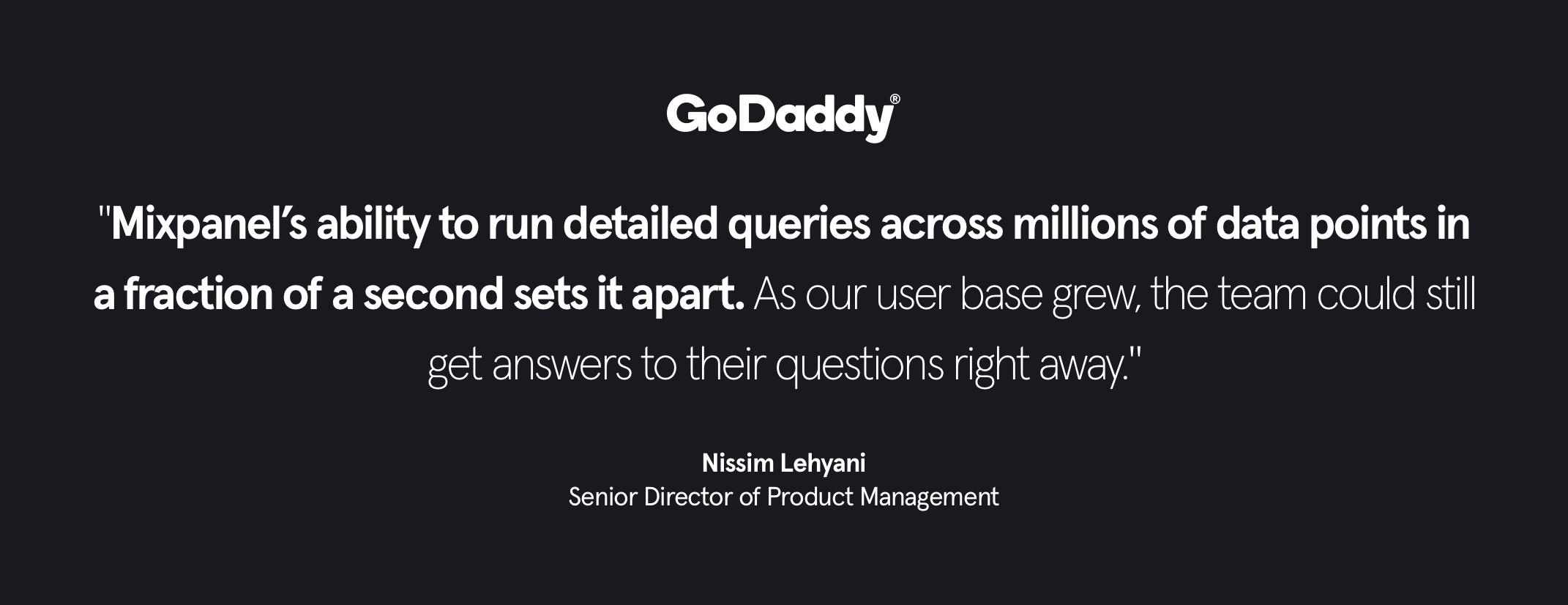 Mixpanel TestimonialUI component example