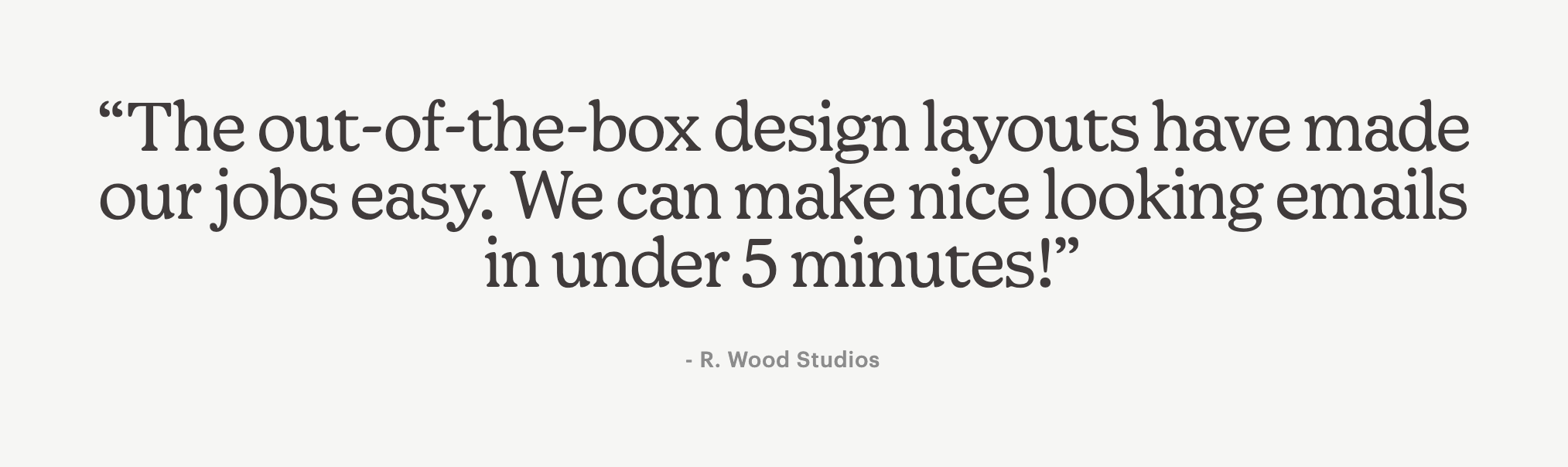 Mailchimp TestimonialUI component example