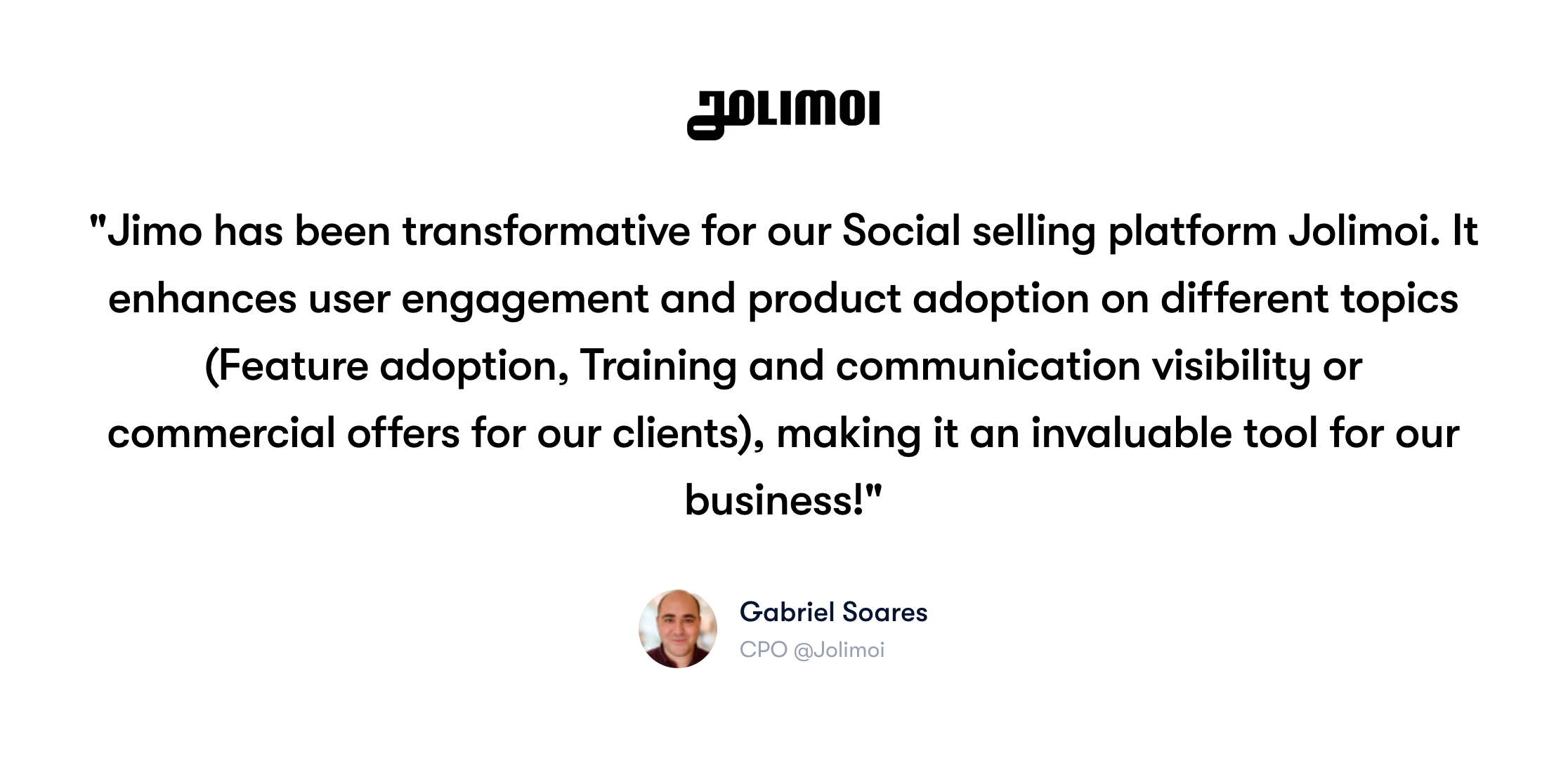 Jimo TestimonialUI component example