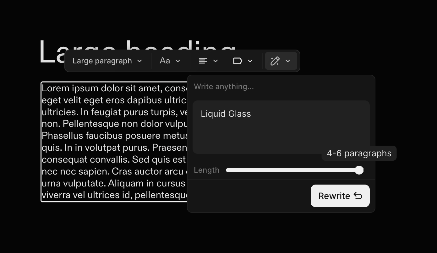 Chronicle SliderUI component example