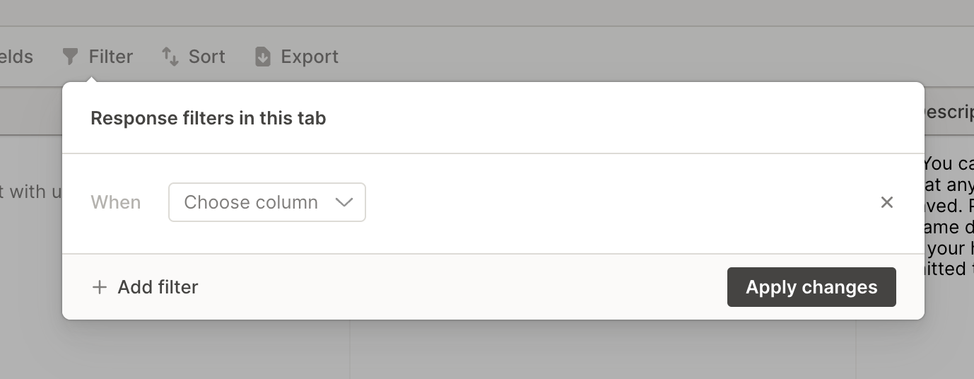 QuestionScout Sorting & filteringUI component example
