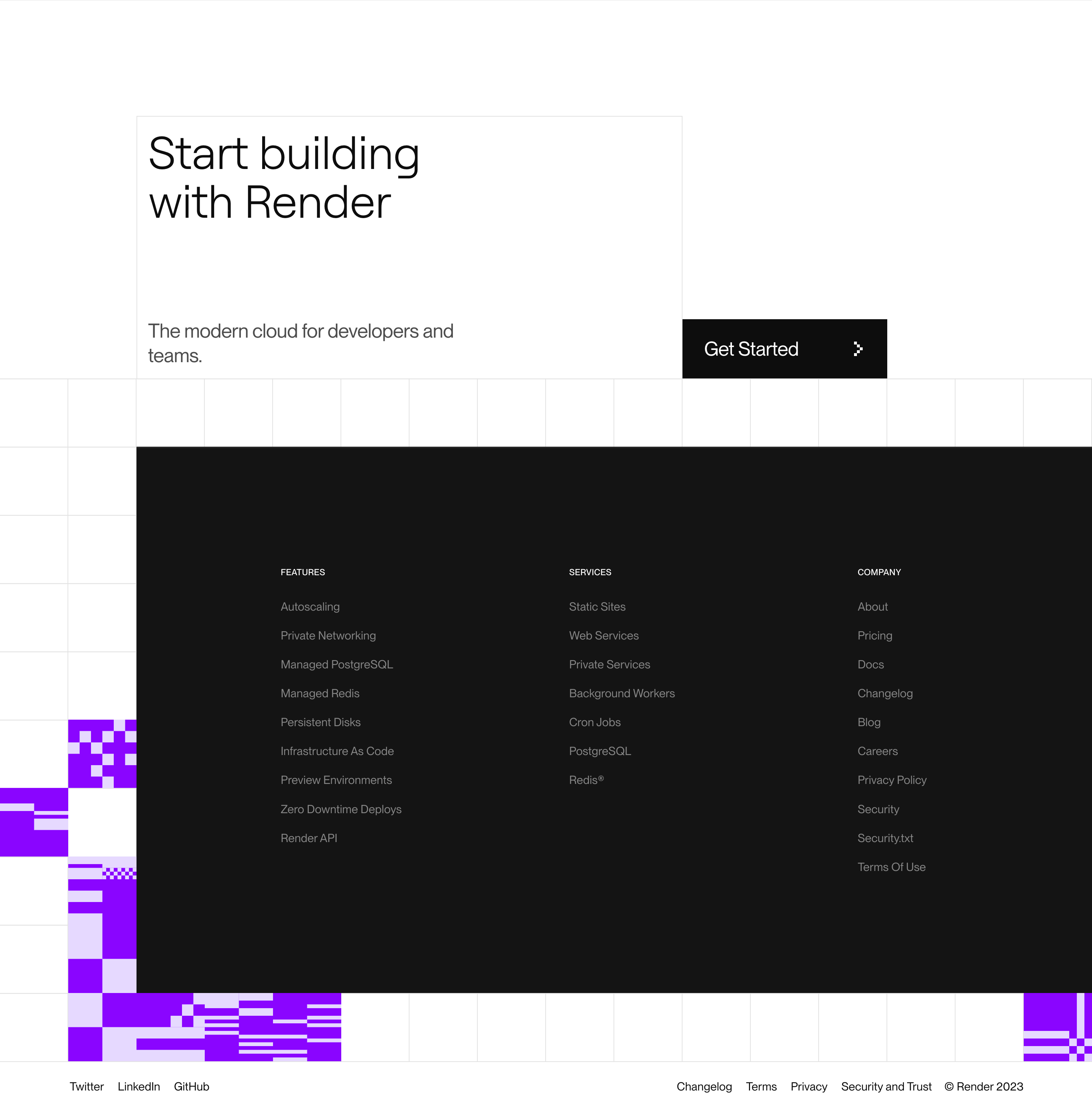 Render FooterUI component example