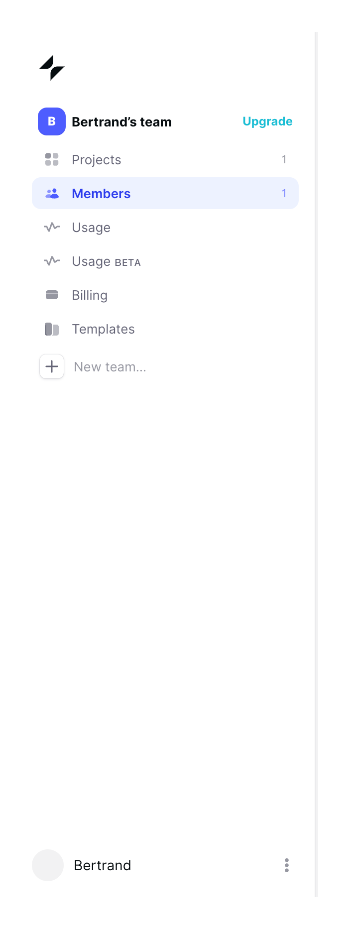 Glide Vertical navigationUI component example
