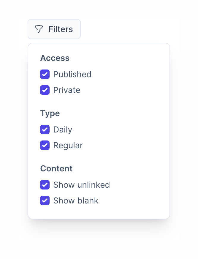 Reflect Sorting & filteringUI component example