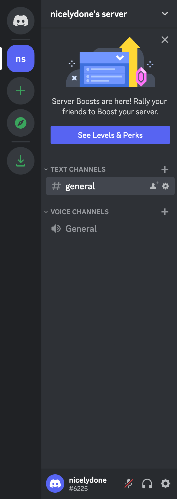 Discord Vertical navigationUI component example