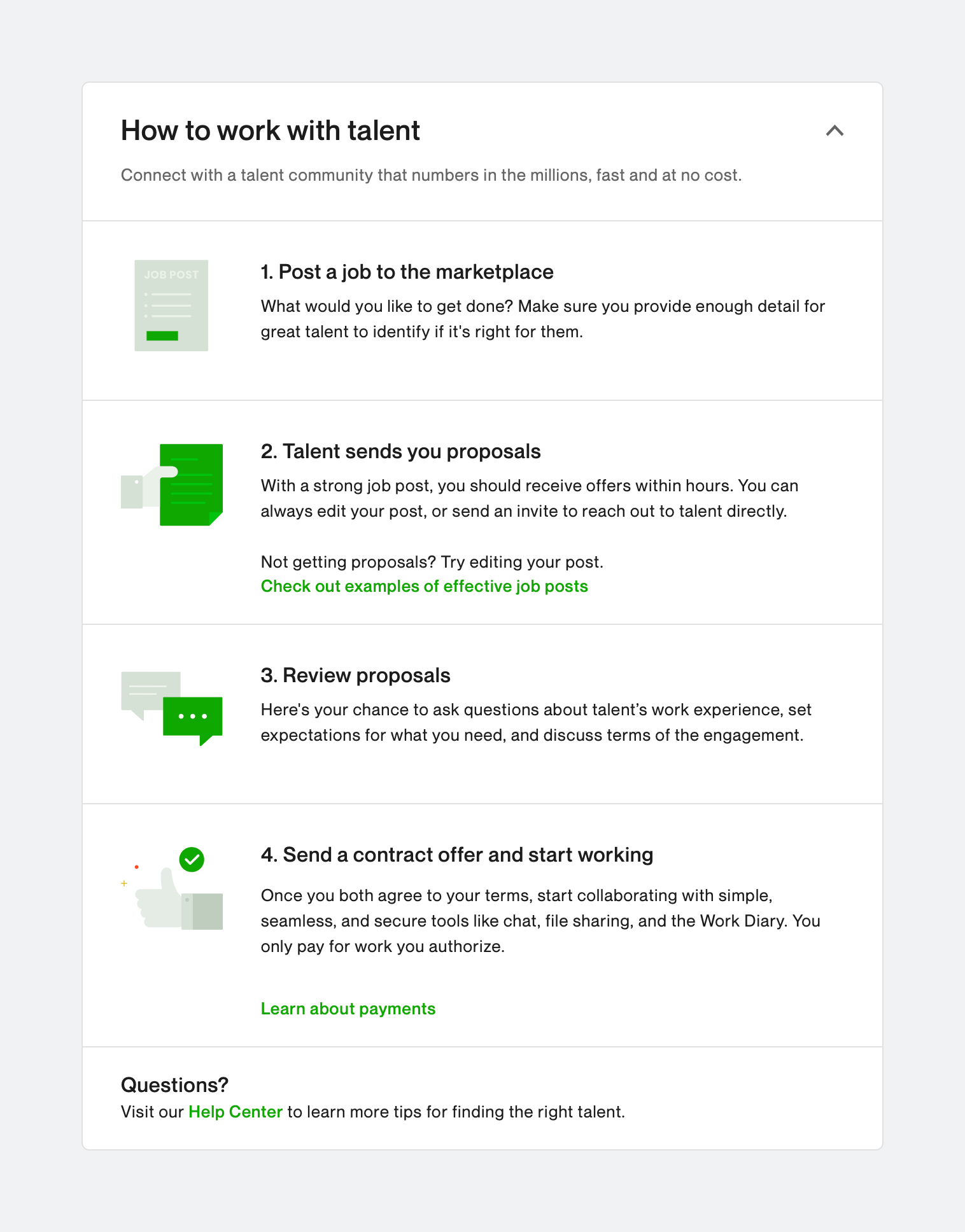 Upwork StepperUI component example