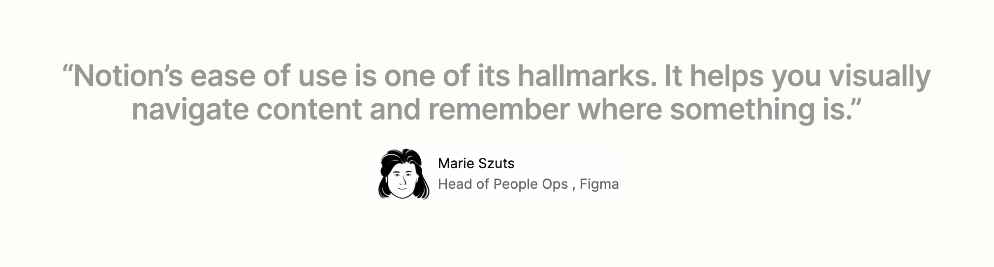 Notion TestimonialUI component example