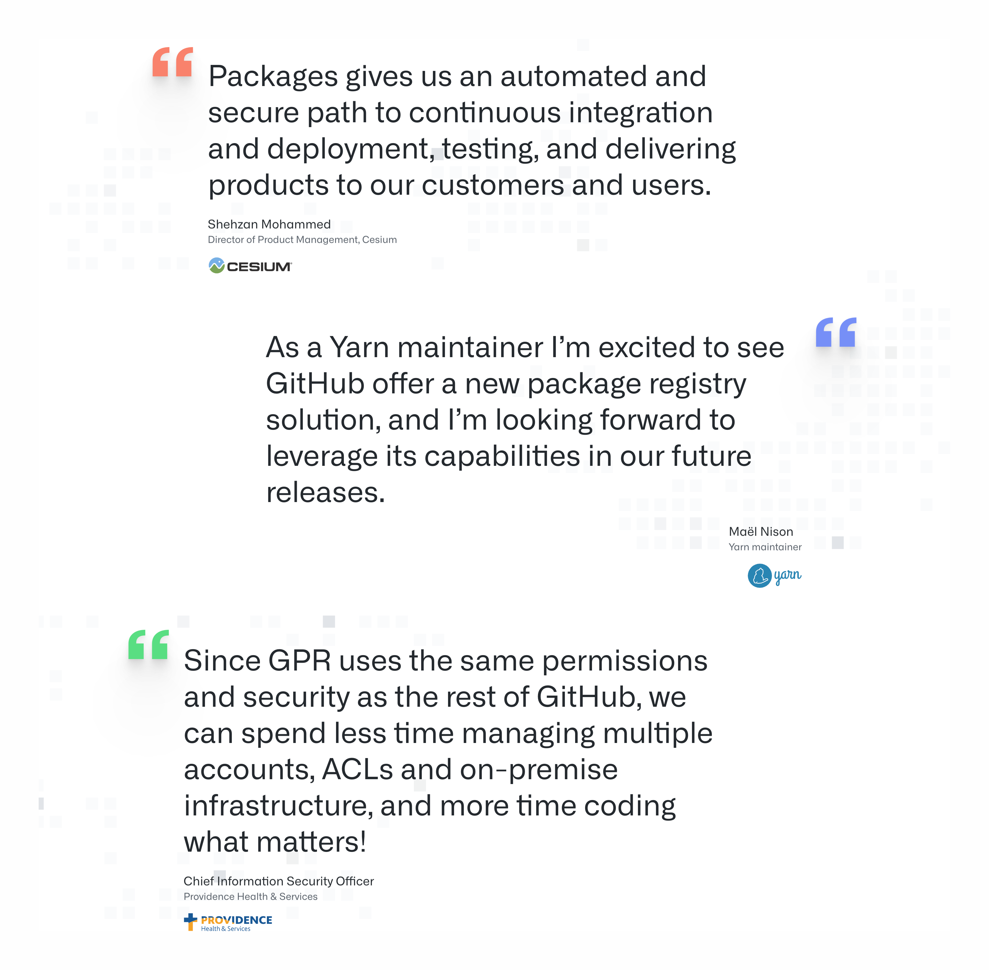 Github TestimonialUI component example