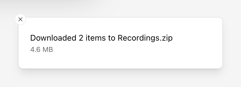 Shuttle Notification ToastUI component example