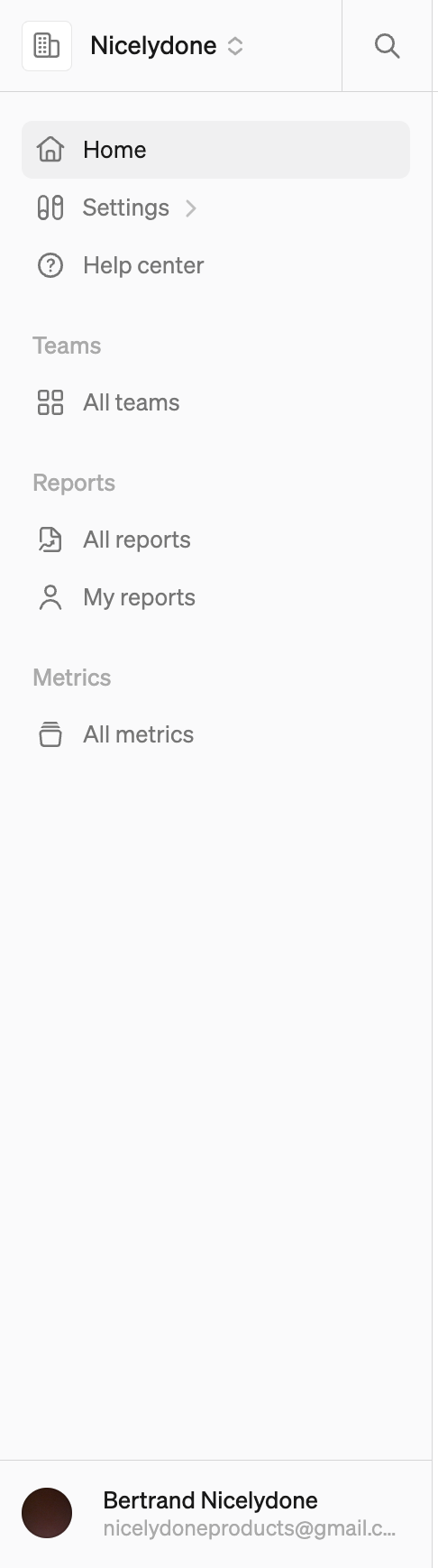Steep Vertical navigationUI component example