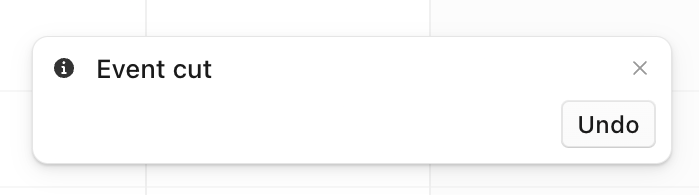 Cron Notification ToastUI component example