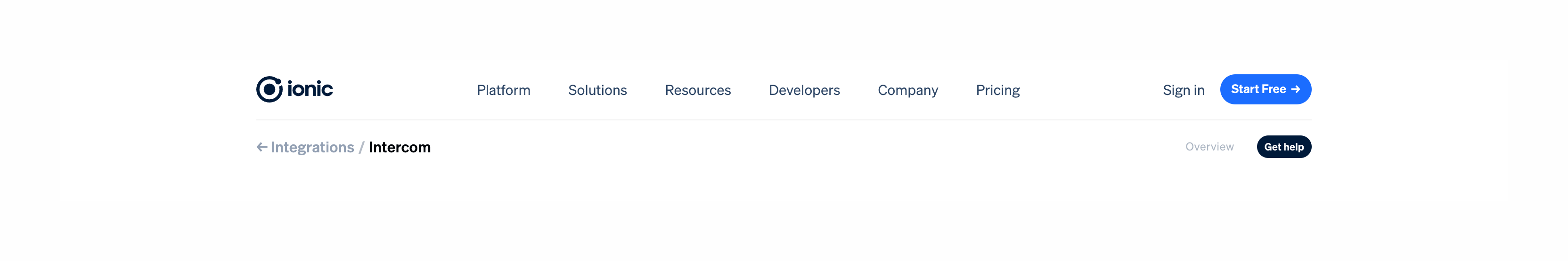 Ionic Horizontal navigationUI component example