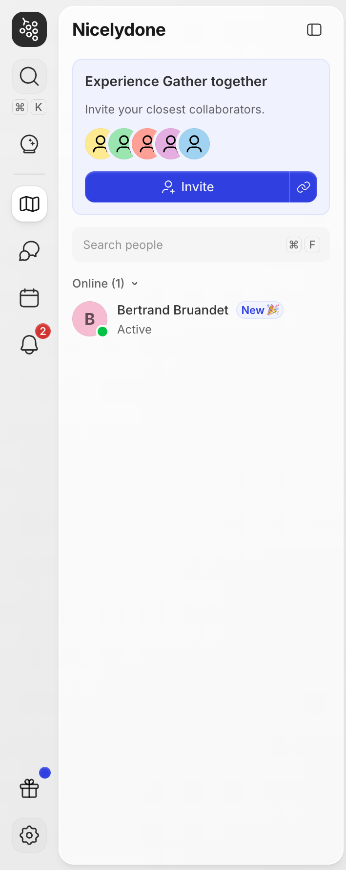 Gather
				vertical navigation ui component