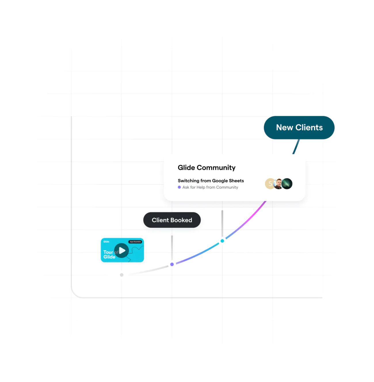 Glide IllustrationUI component example