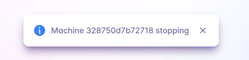 Fly Notification ToastUI component example