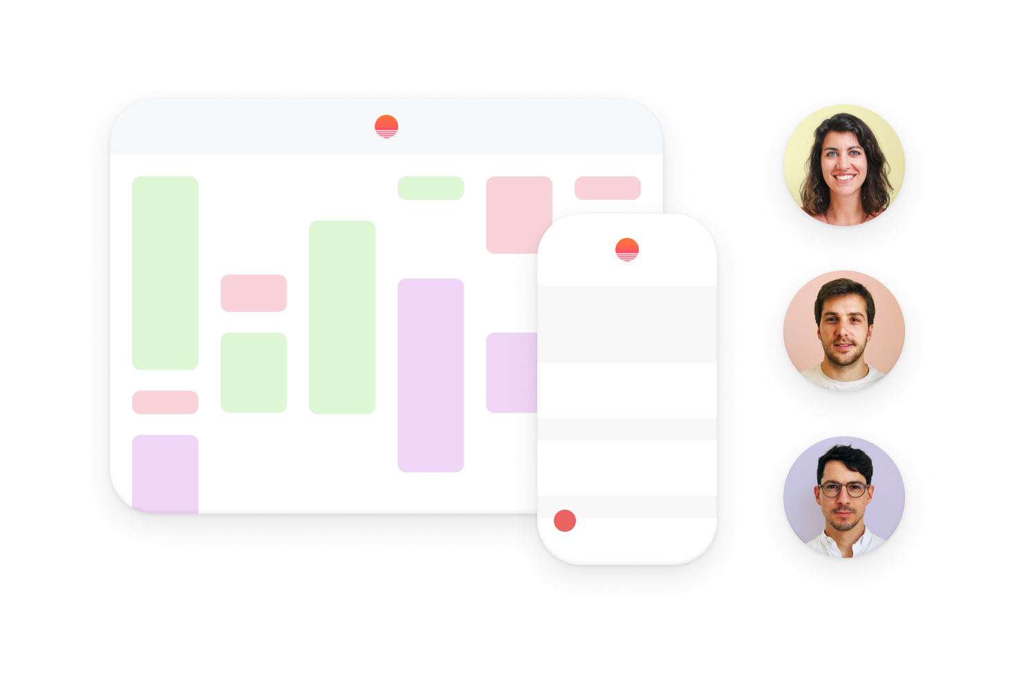 Double IllustrationUI component example