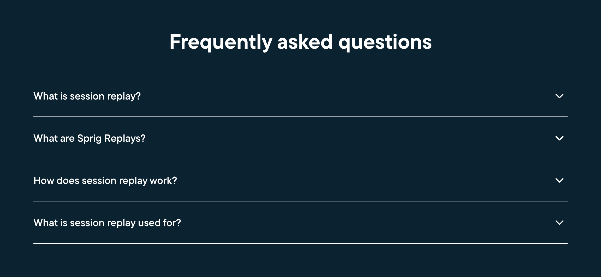 Sprig FAQUI component example