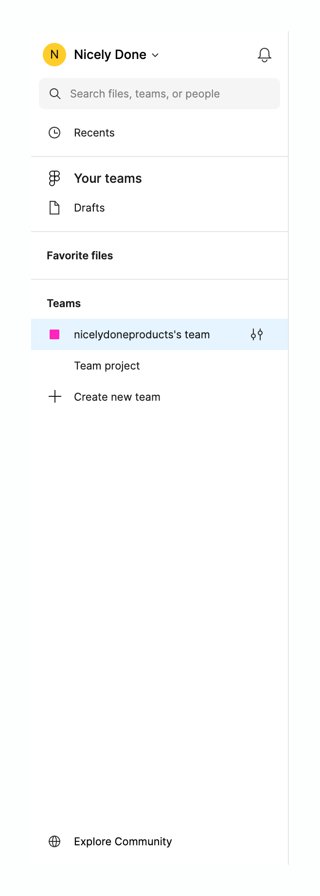 Figma Vertical navigationUI component example