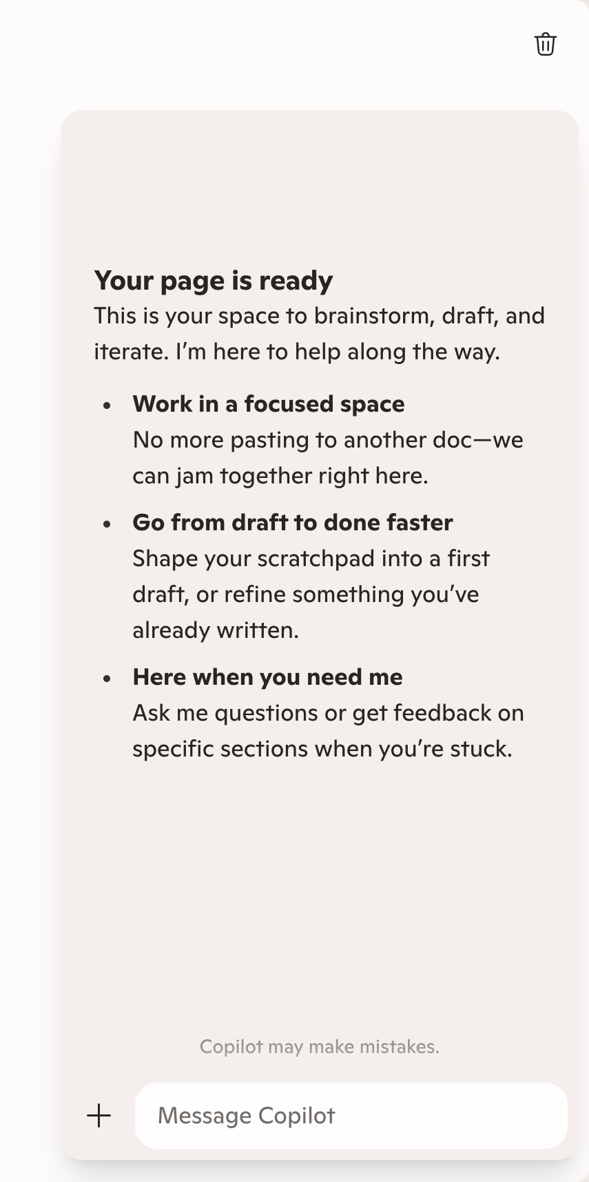 Copilot Vertical navigationUI component example