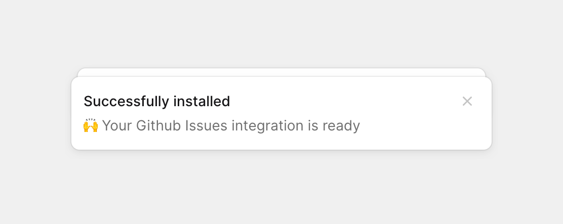 Cycle Notification ToastUI component example