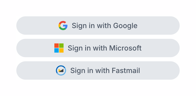 SavvyCal Social login buttonUI component example