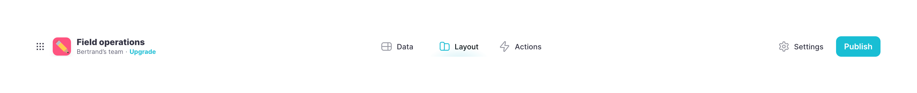 Glide Horizontal navigationUI component example