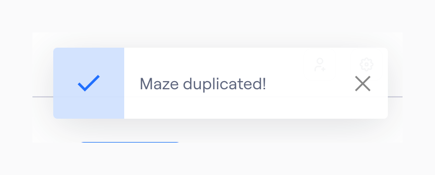 Maze Notification ToastUI component example