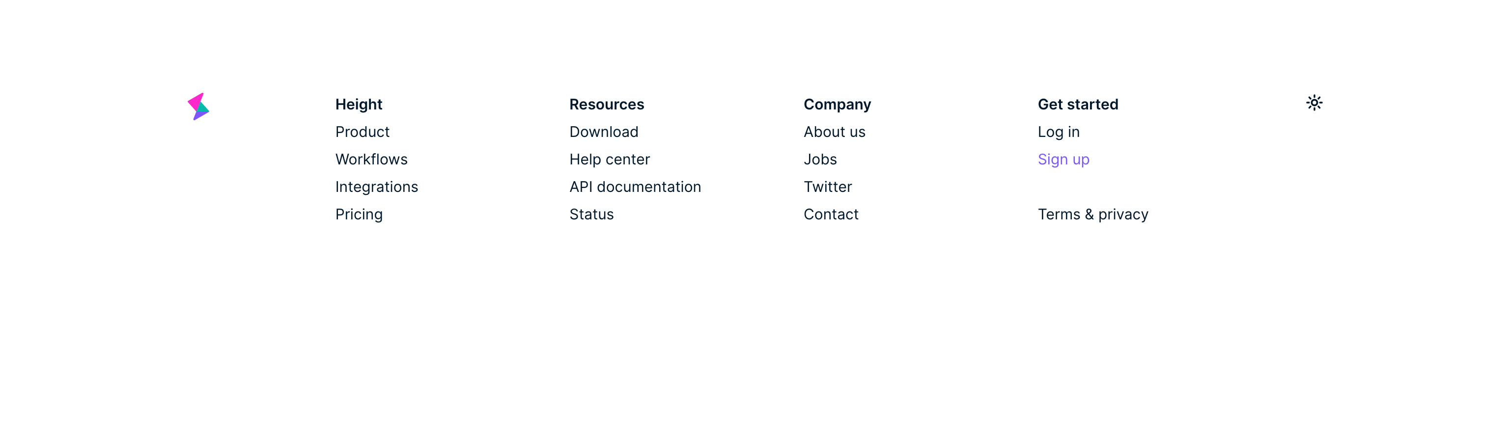 Height FooterUI component example