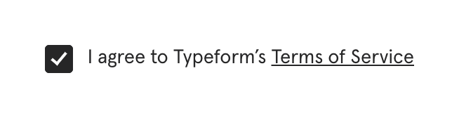 Typeform Checkbox & radioUI component example