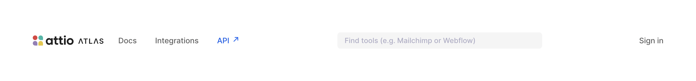 Attio Horizontal navigationUI component example