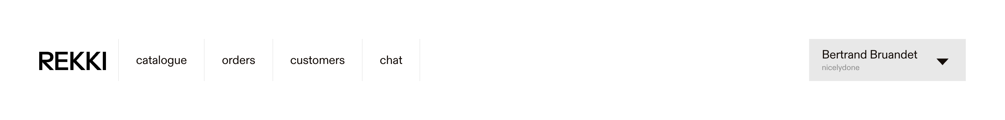 Rekki Horizontal navigationUI component example