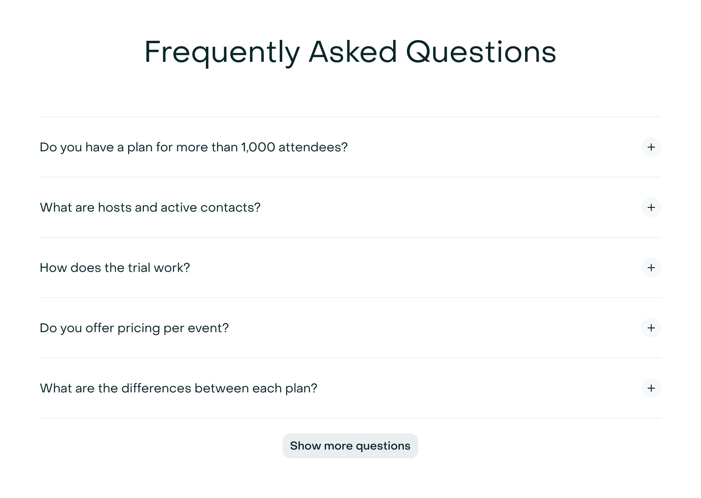 Livestorm FAQUI component example