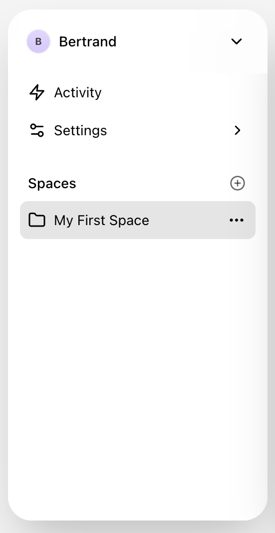Shuttle Vertical navigationUI component example