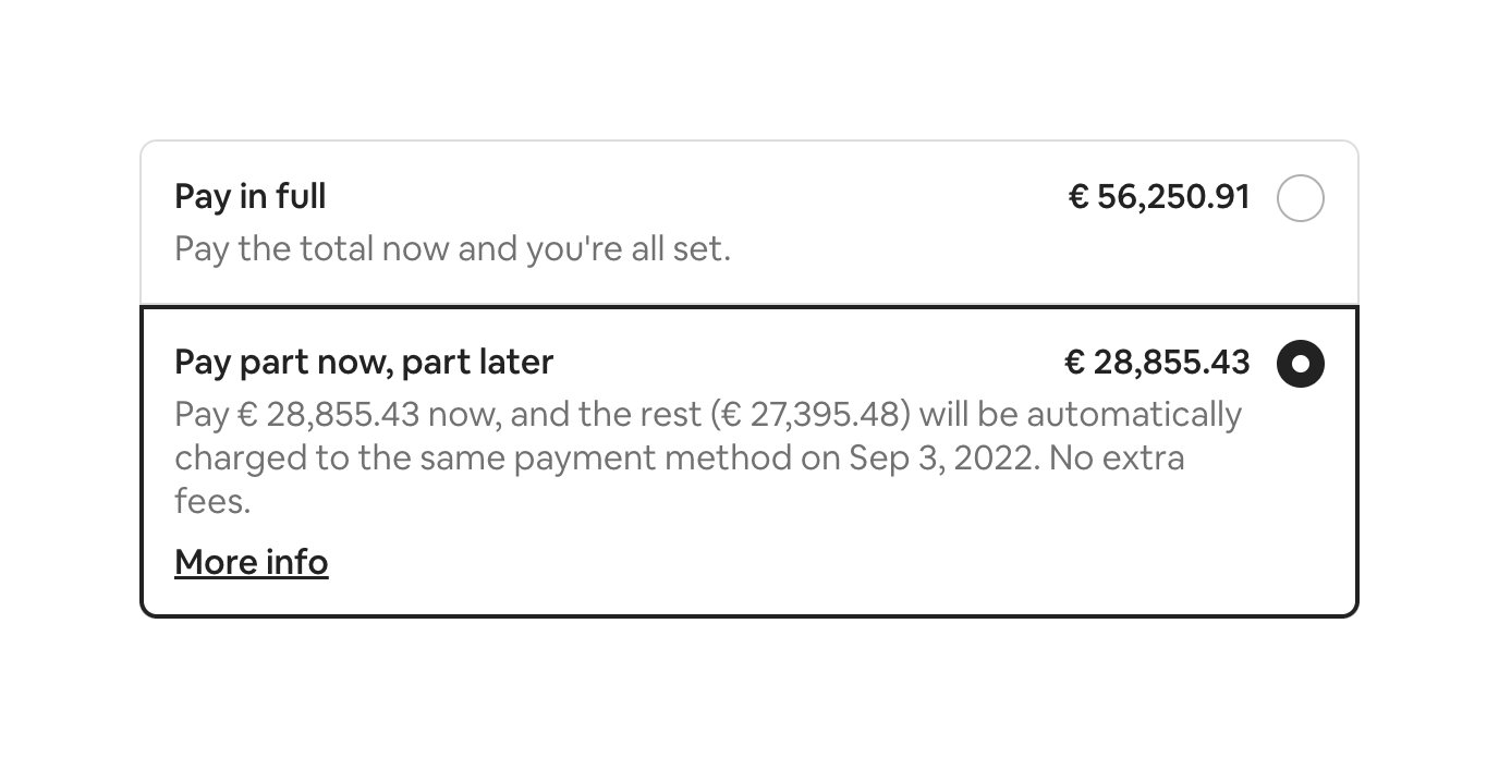 Airbnb Checkbox & radioUI component example
