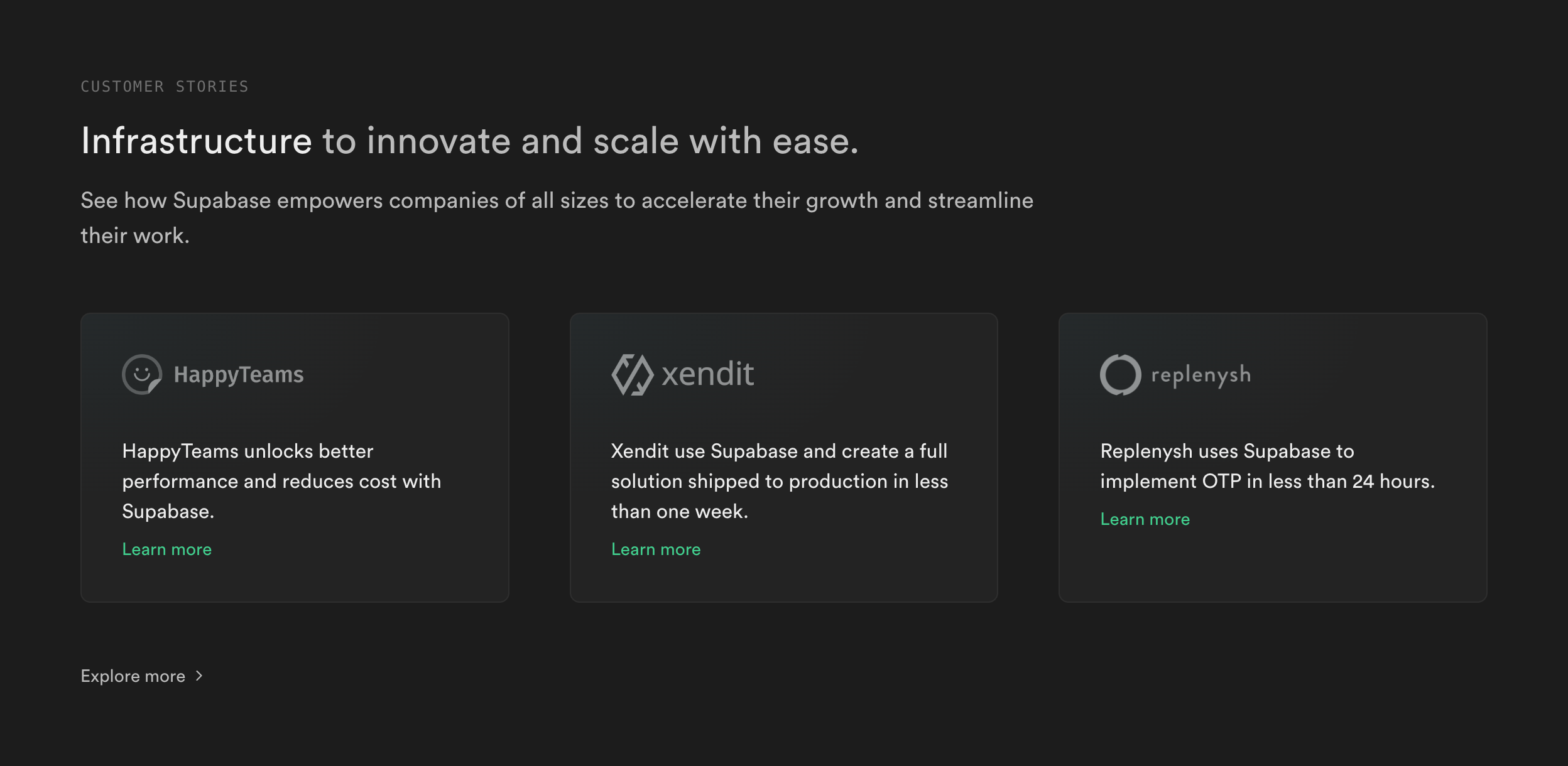 Supabase Social proofUI component example