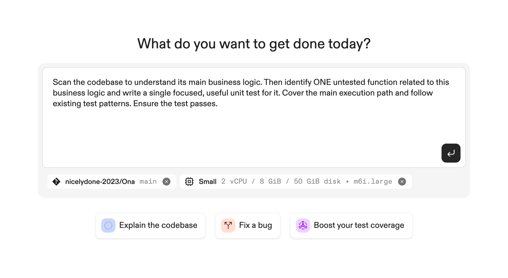 Ona Artificial intelligenceUI component example