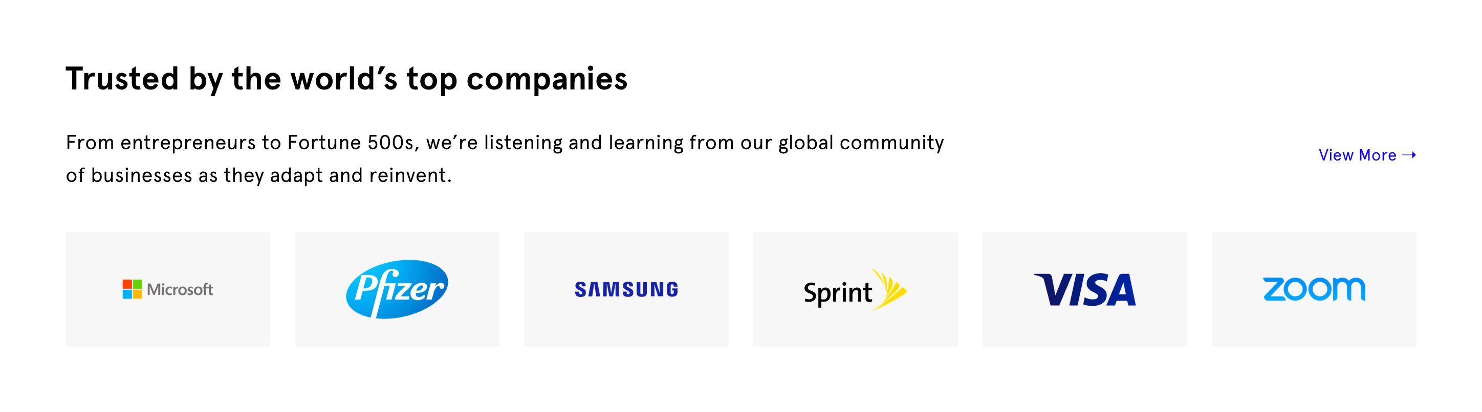 WeWork Social proofUI component example