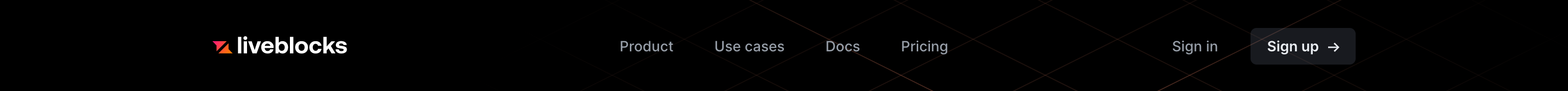 Liveblocks Horizontal navigationUI component example
