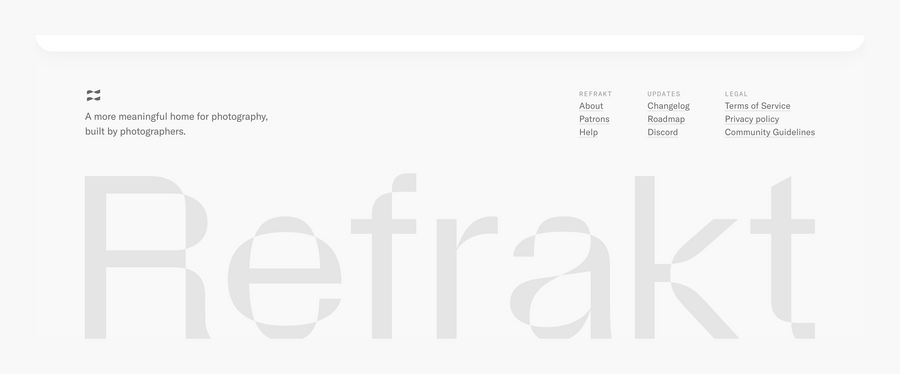 Refrakt
				footer ui component