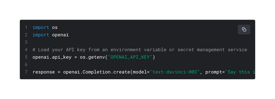 OpenAI
				code block ui component