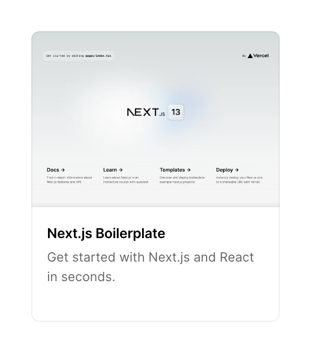 Vercel
				card ui component
