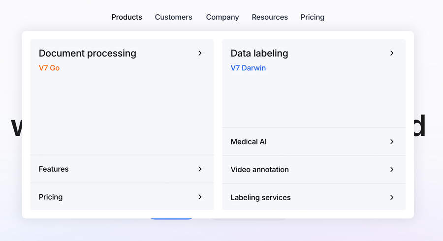 V7
				flyout menu ui component