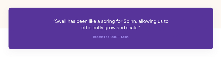 Swell
				testimonial ui component
