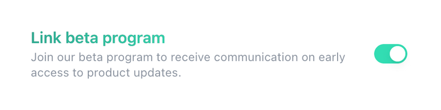 Link
				toggle/switch ui component