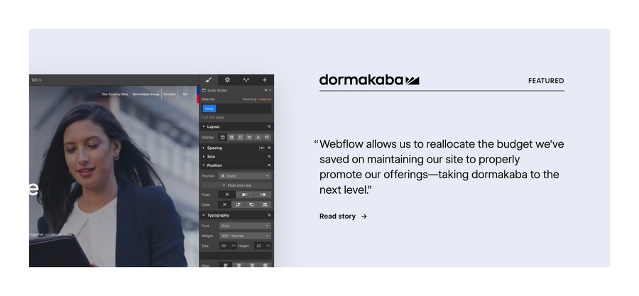 Webflow
				testimonial ui component