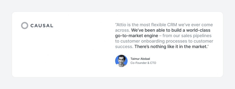 Attio
				testimonial ui component
