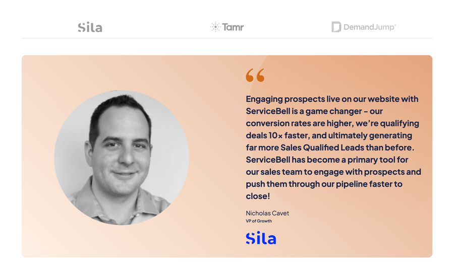 ServiceBell
				testimonial ui component