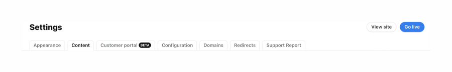 Front
				tabs ui component